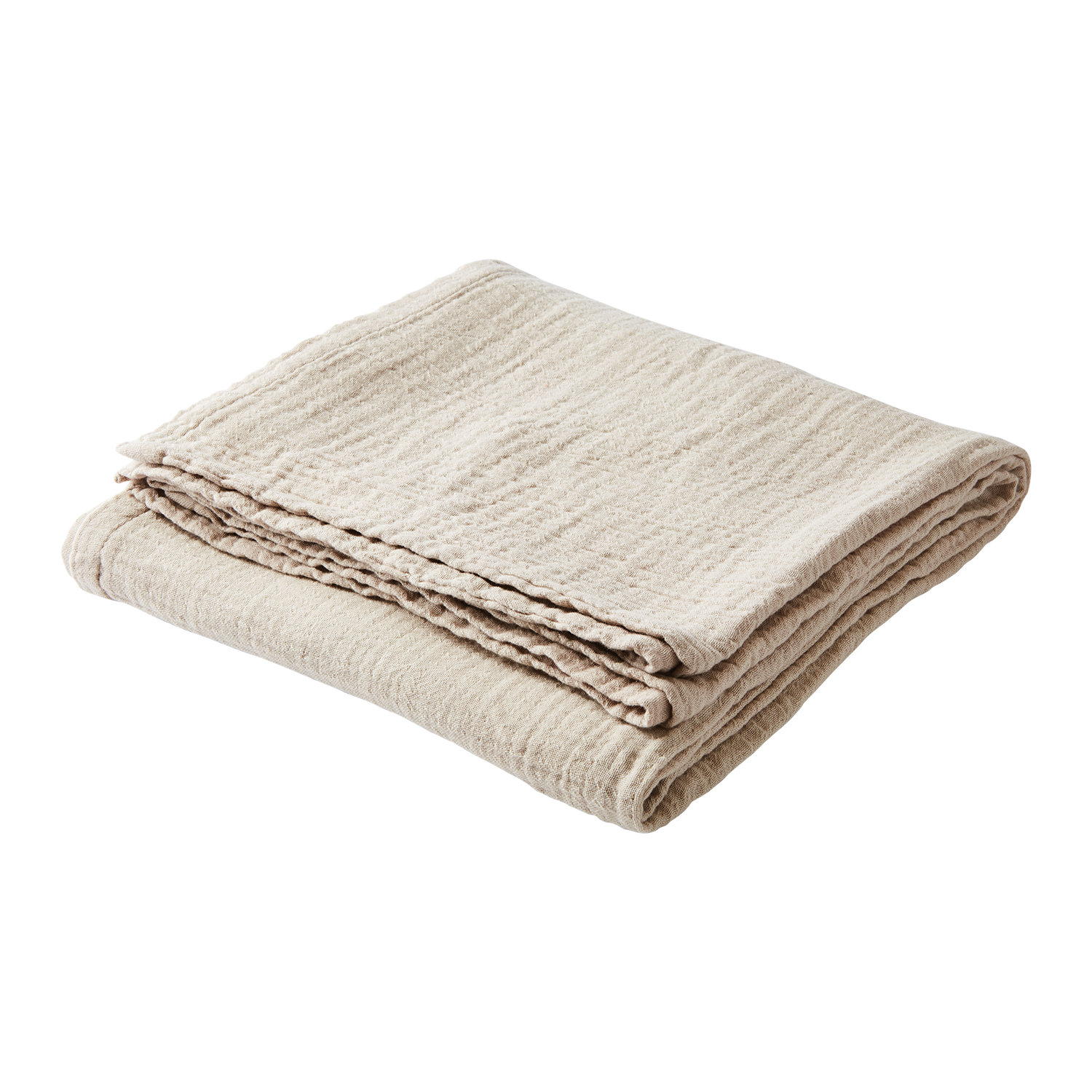 Vikt beige ELSA bordsduk i mjuk bomull med struktur