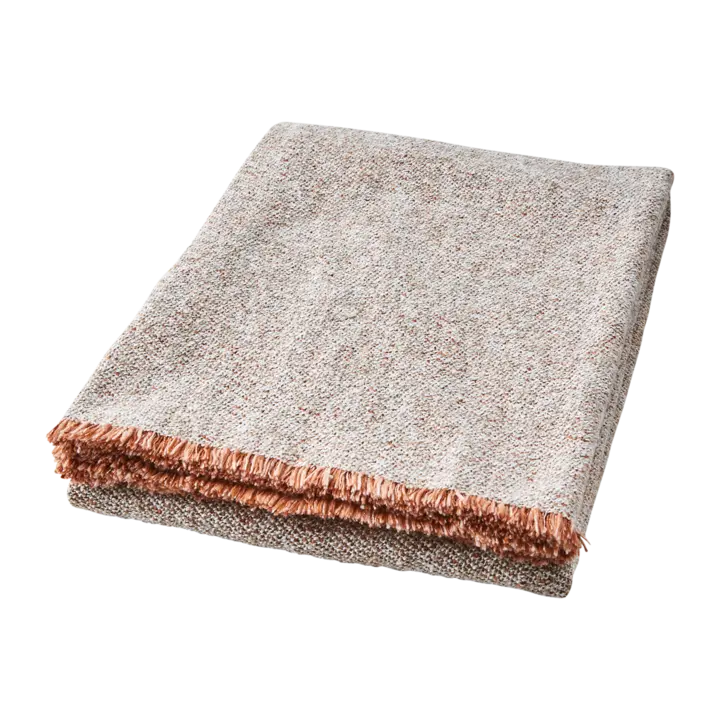 NINA Filt 180 cm – Beige och korall från Affari of Sweden