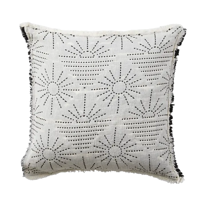 HELIOS Kuddfodral 50 cm – Elfenben och svart från Affari of Sweden