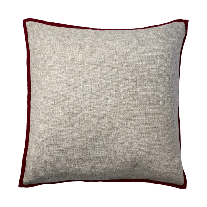 NOEL Kuddfodral 50 cm – Natur och röd från Affari of Sweden