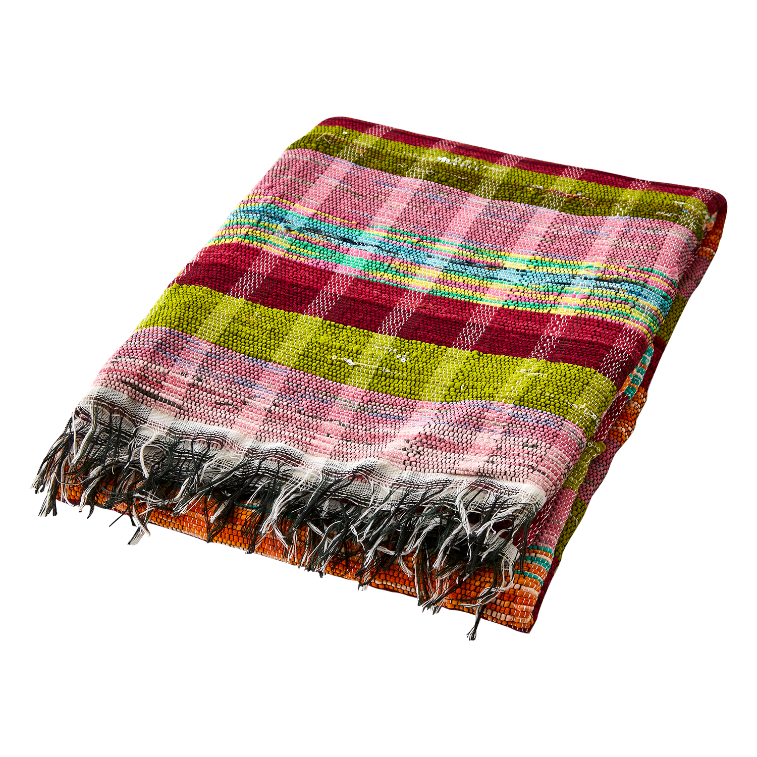 Färgstark SOLVEIG filt perfekt för stranden och picknick i parken