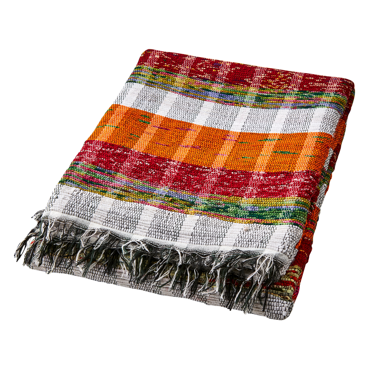 SOLVEIG picknickfiltar som visar variationen i de unika färgmönstren