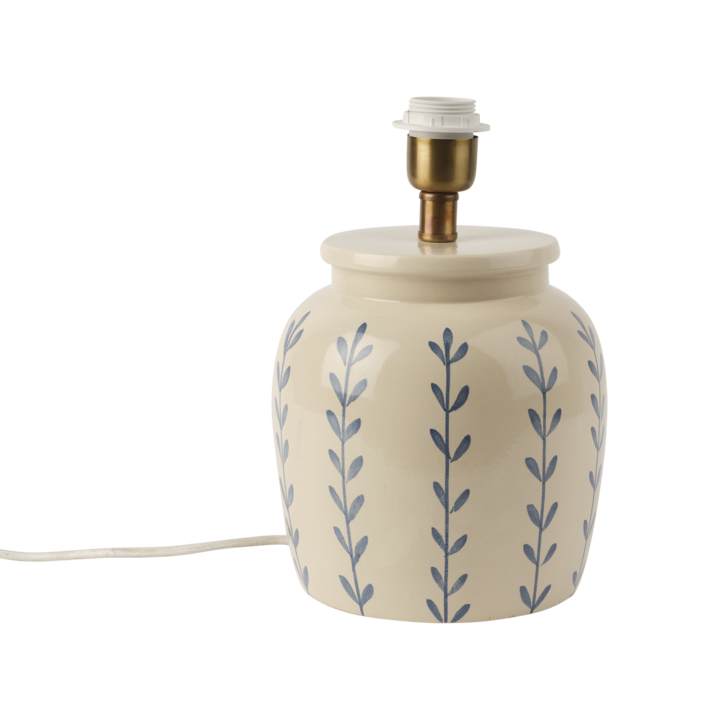 LISETT Lampfot, Elfenben/blå – diameter: 19,5 cm, höjd: 28 cm