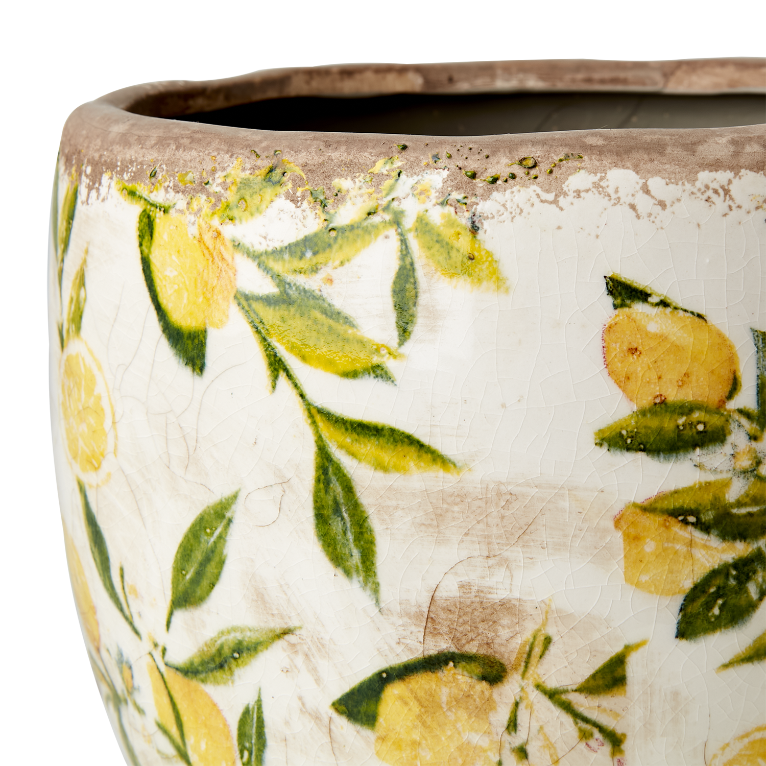 LEMONA Kruka M, Vit/grön/gul Affari of Sweden