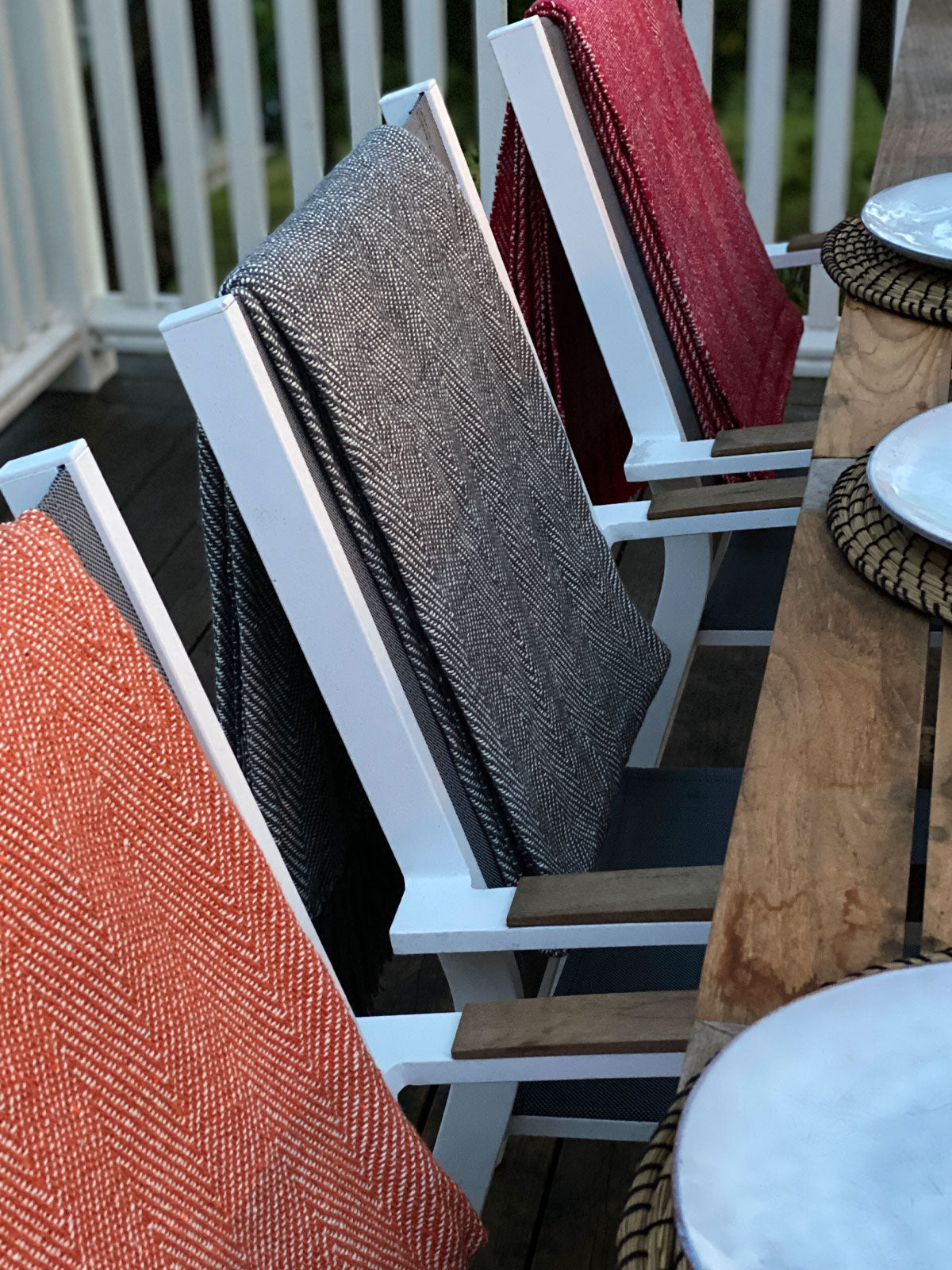 Pläd Fishbone Svart Etol