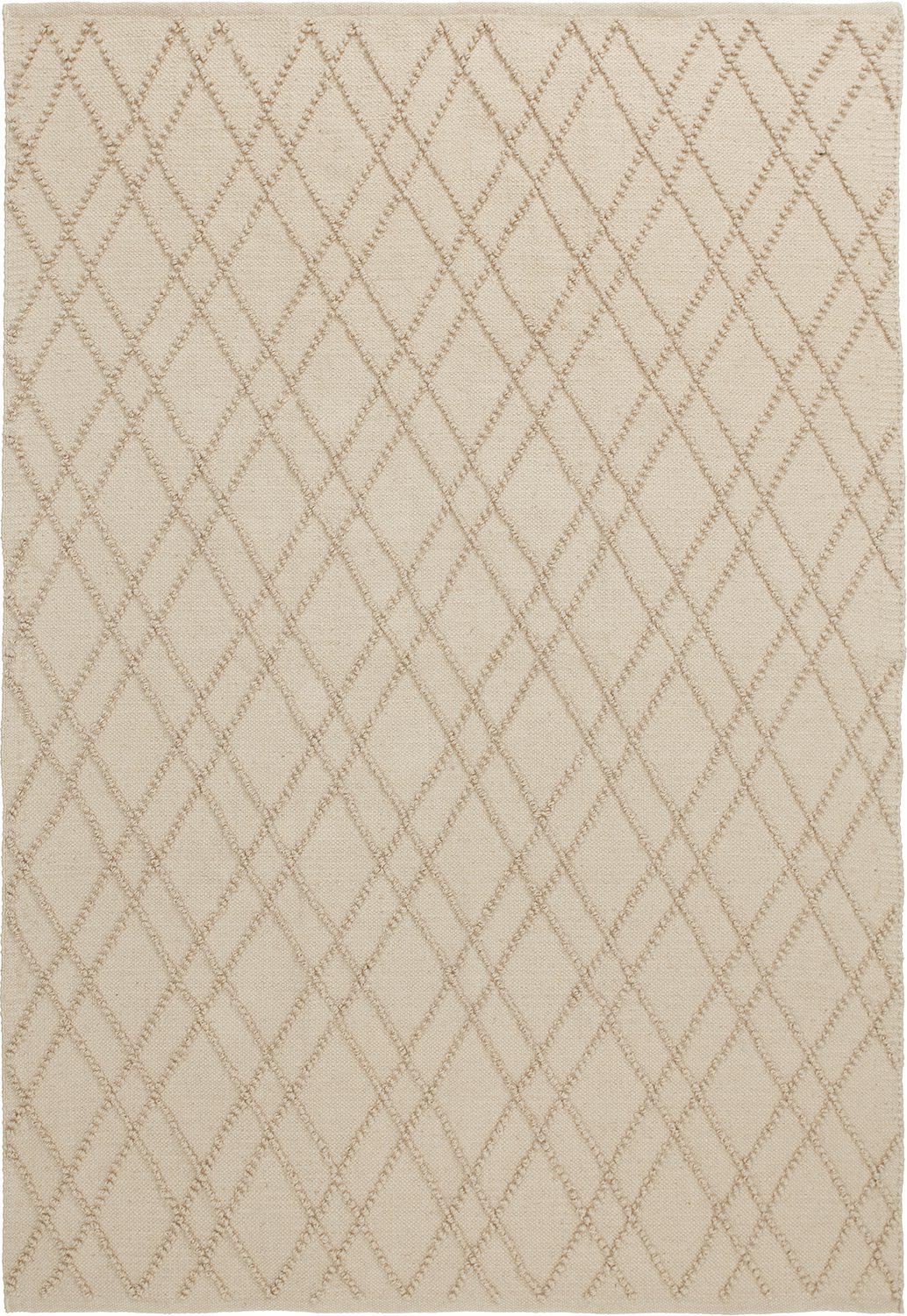 Alma matta beige 160x230 cm med mönster ton i ton för inomhus- och utomhusbruk