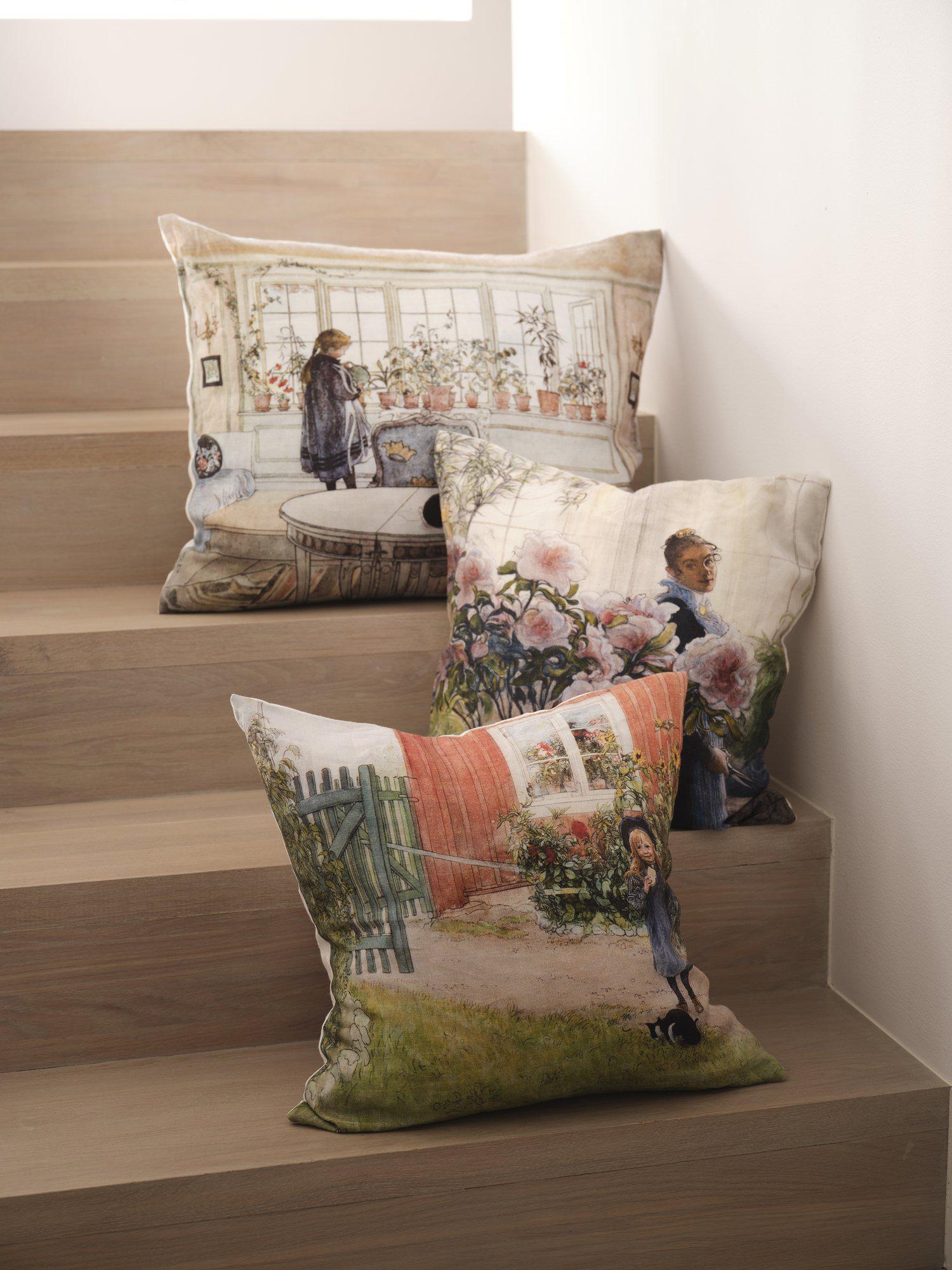 Blomster Kuddfodral Lin 50x60cm Svanefors