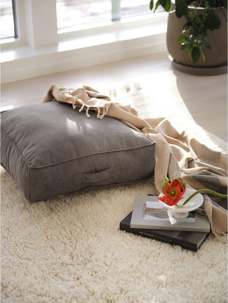 Lycke Sittpuff M brun 50 × 50 × 15 cm