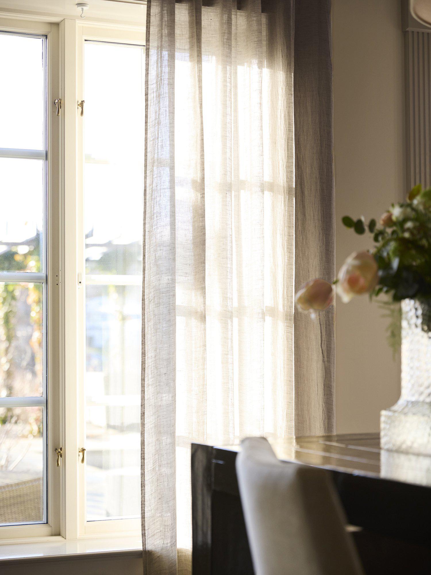 Edith Gardin 2P Beige 2x140x280cm Svanefors