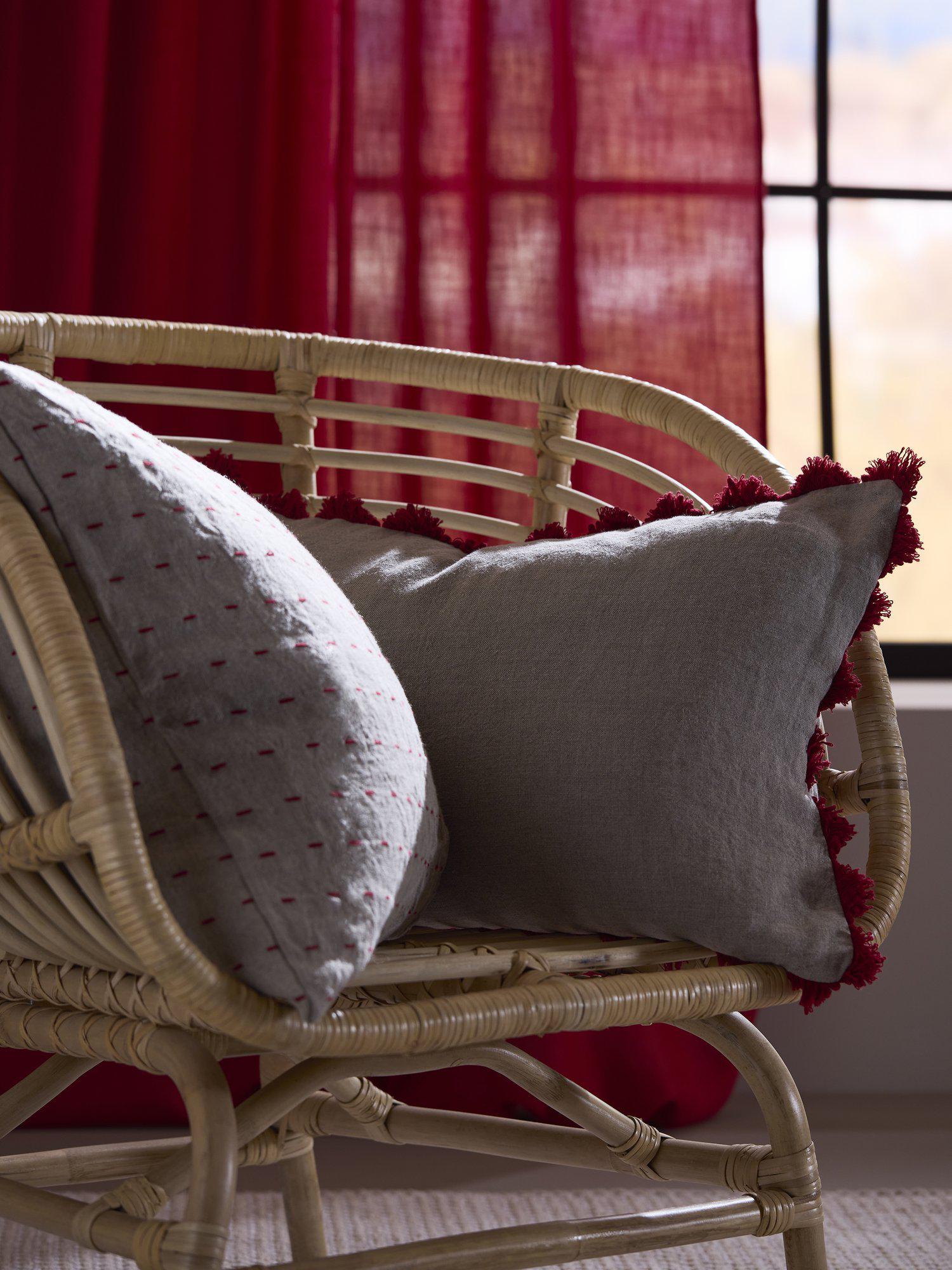 Harriet Kuddfodral Röd 50x50cm Svanefors