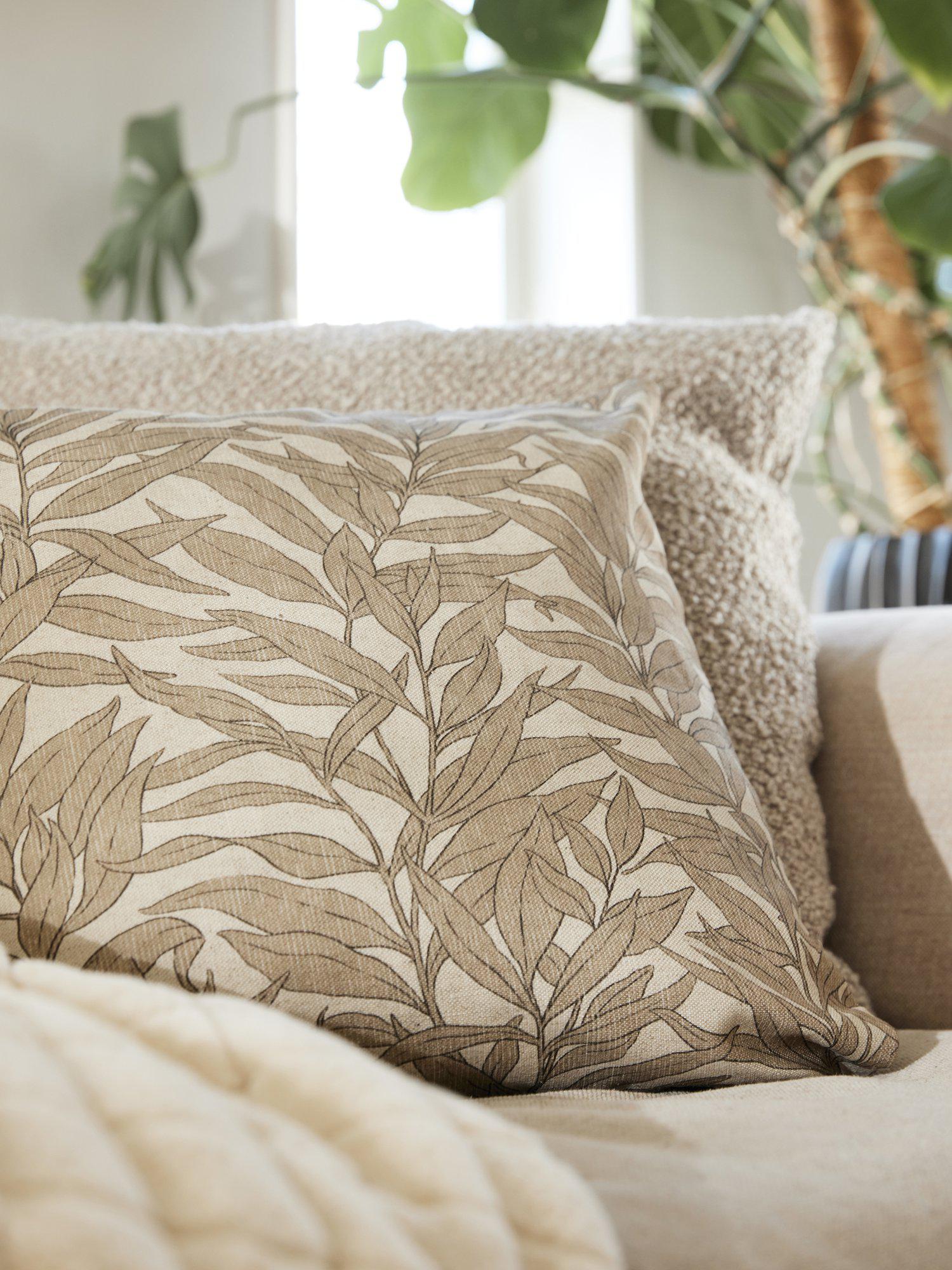 Blad Kuddfodral Beige 45x45cm Svanefors