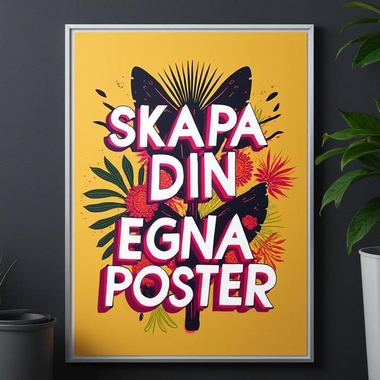 Skapa din egna poster (med ram) Print Material Hemboden