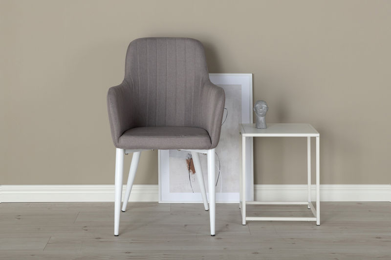 Matstol - Comfort med vita ben Venture Home