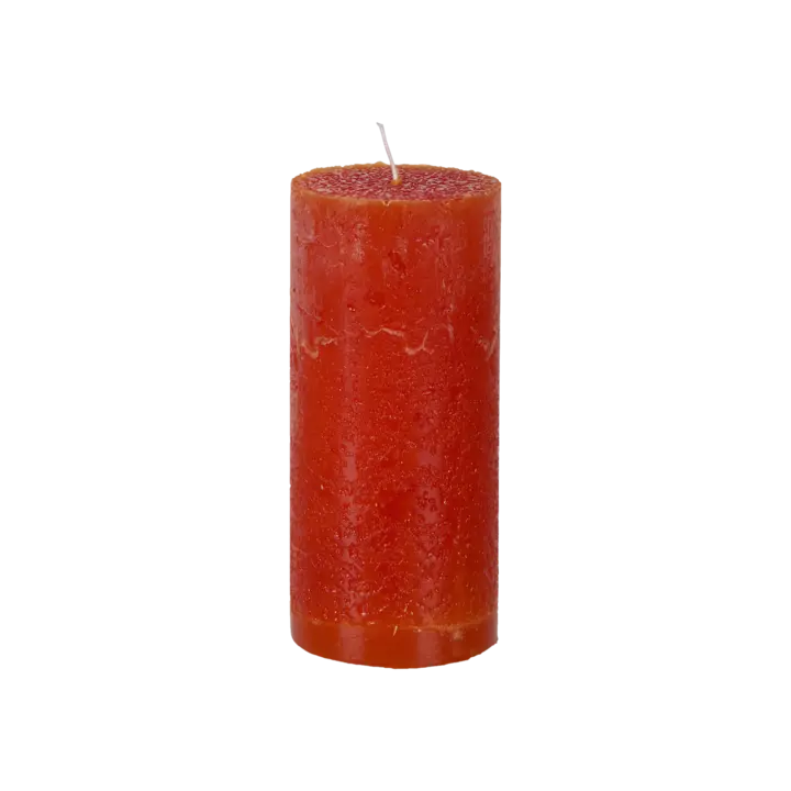 COTE NORD Blockljus diameter 7 × 15 cm – Mörkorange från Affari of Sweden