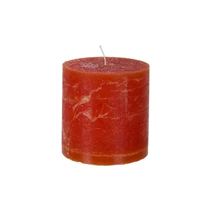 COTE NORD Blockljus diameter 10 × 10 cm – Mörkorange från Affari of Sweden