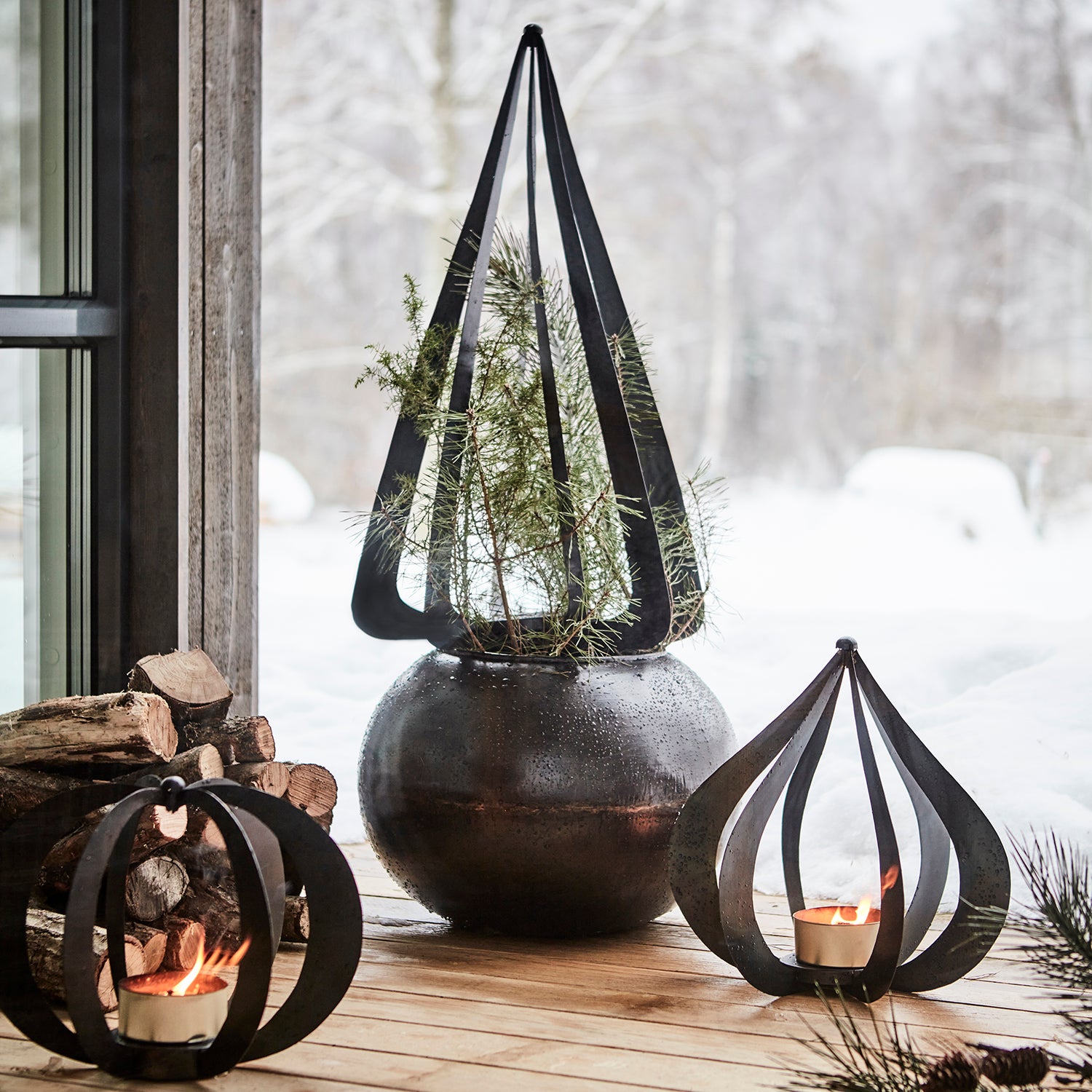 BODIL Uteljushållare/växtstöd, Svart Affari of Sweden