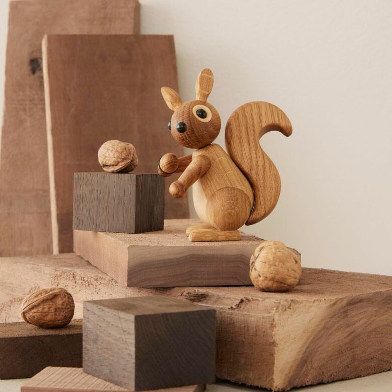 Hazel Ekorre Trädekoration 11,5 cm Ek Spring Copenhagen