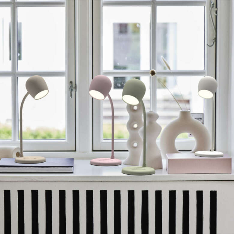 Ellie LED-lampa/Högtalare/Qi Vit KREAFUNK