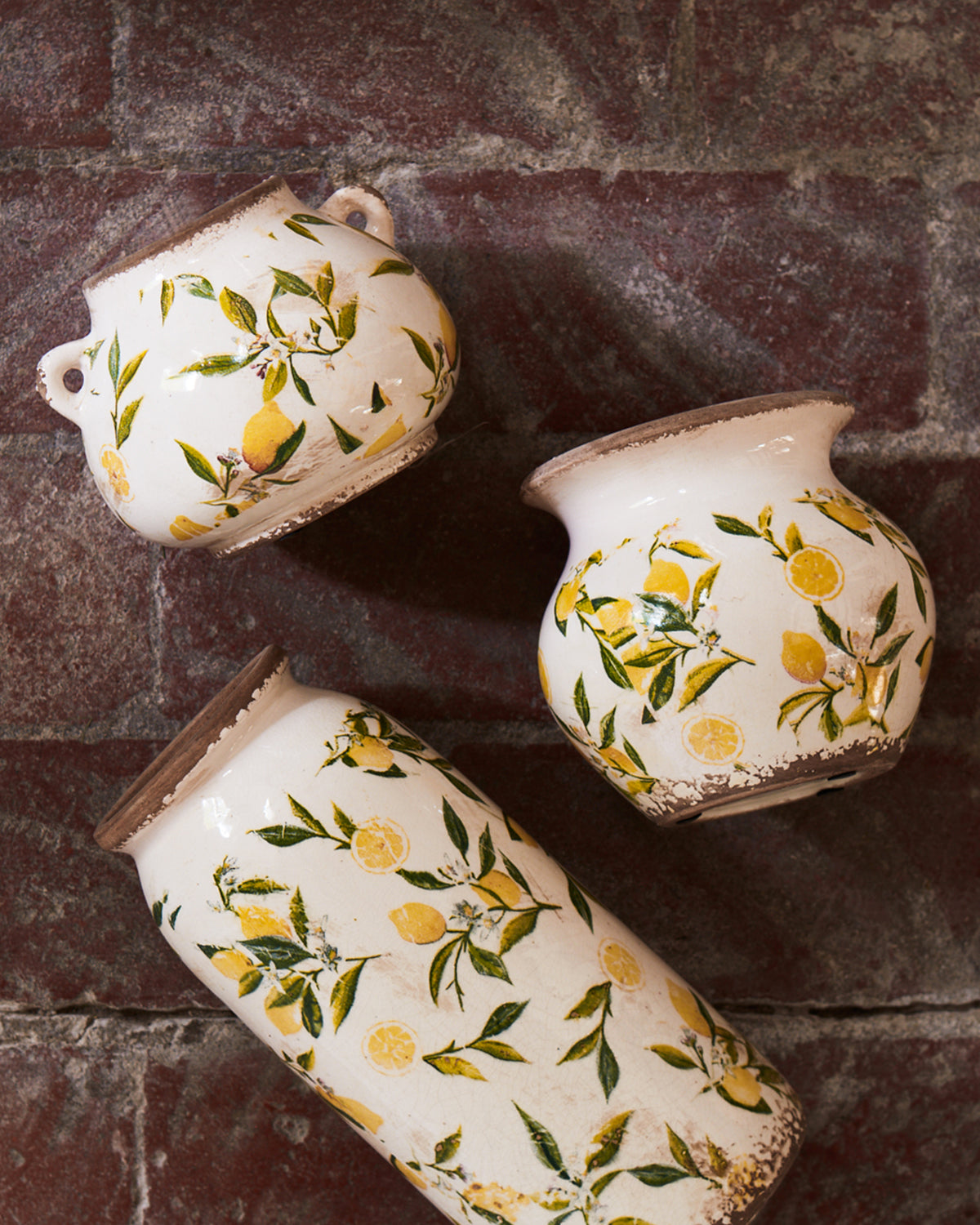 LEMONA Urna L, Vit/grön/gul Affari of Sweden