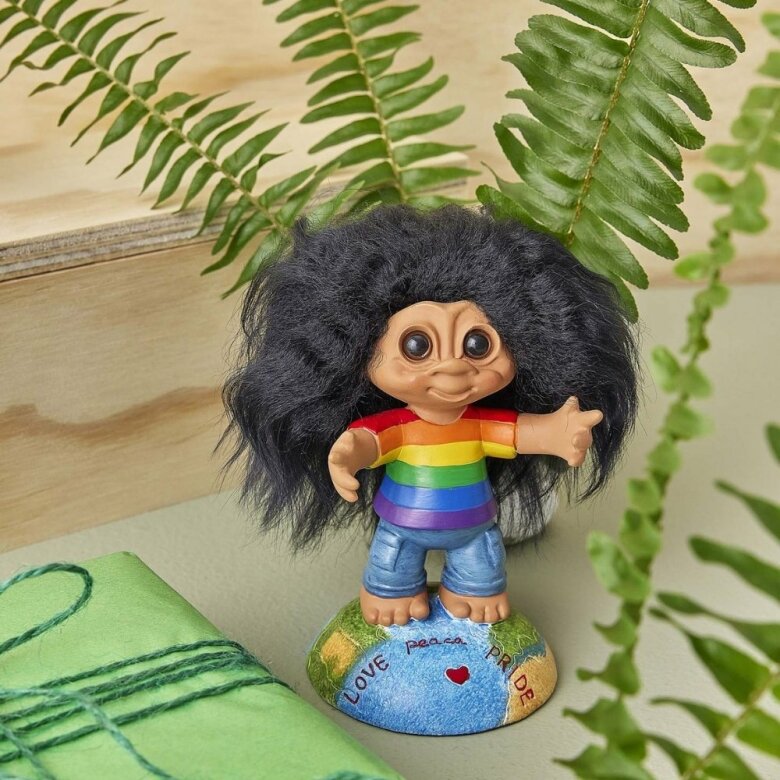 Lyckotroll Pride 9 cm Träfigurer Spring Copenhagen