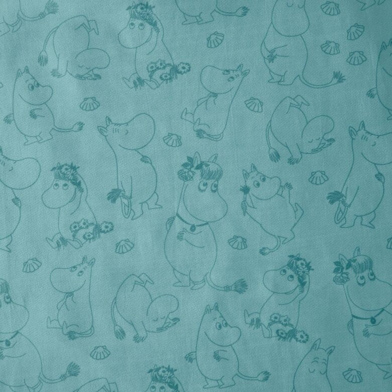 Mumin Duschdraperi 180x200cm Blå Dsignhouse x Moomin