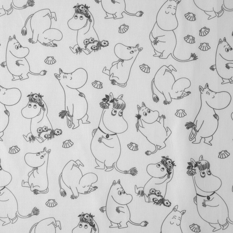Mumin Duschdraperi 180x200cm Vit Dsignhouse x Moomin
