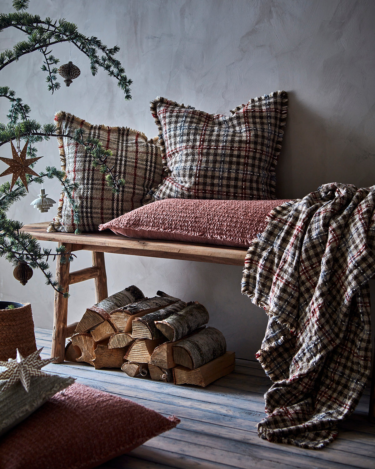 TAGE Filt, Flerfärgad/beige Affari of Sweden