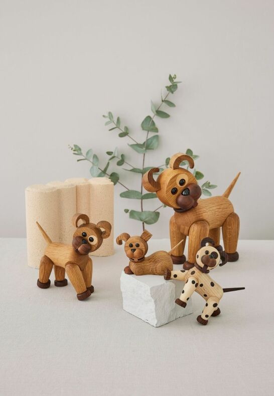 Joy Hund Trädekoration 11 cm Lönn Träfigurer Spring Copenhagen