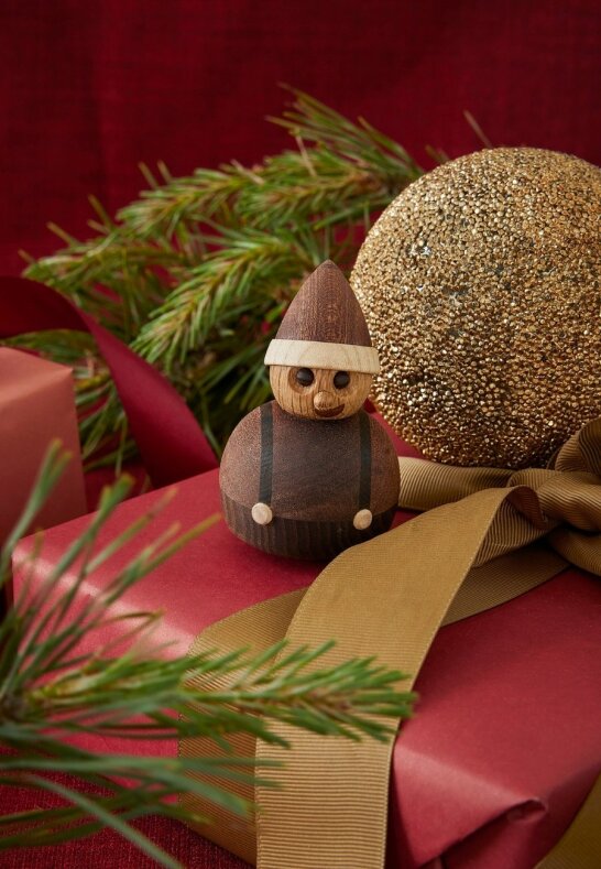 Elfonzo Tomtenisse Trädekoration 8 cm Mahogny Spring Copenhagen