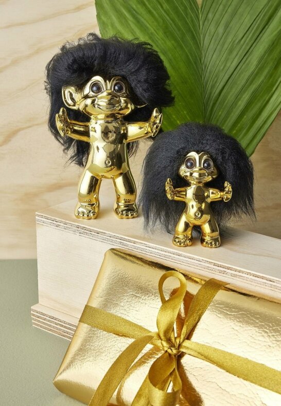 Lyckotroll Mässing 9 cm Träfigurer Spring Copenhagen