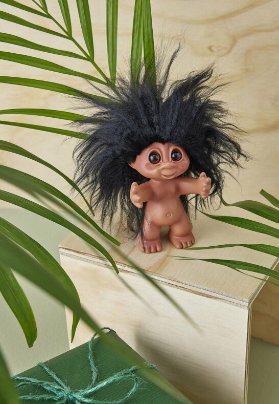 Lyckotroll Naturlig 9 cm Träfigurer Spring Copenhagen