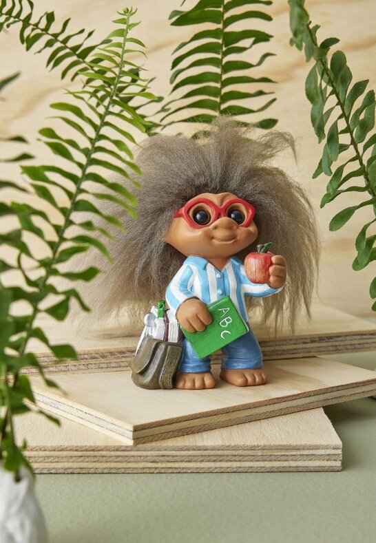 Lyckotroll Lärare 9 cm Träfigurer Spring Copenhagen