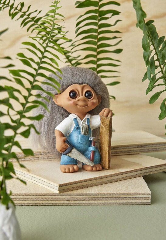 Lyckotroll Snickare 9 cm Träfigurer Spring Copenhagen