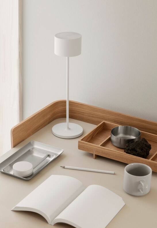 Farol Mobil Led Lampa 33,5 cm Vit blomus