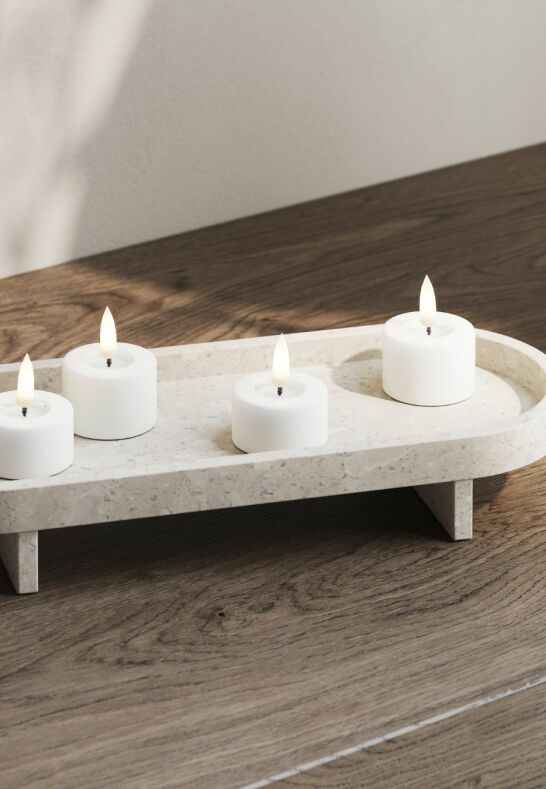 LED Värmeljus 4x5,5 cm Vit 2-pack DeluxeHomeart