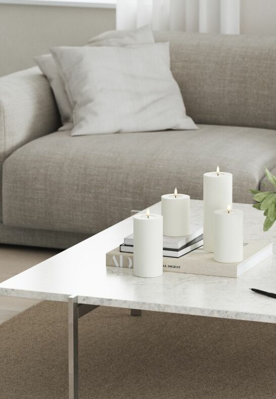 LED Blockljus Vit 7,5x15 cm DeluxeHomeart