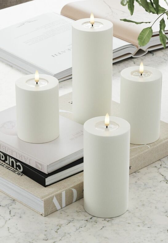 LED Blockljus Vit 7,5x15 cm DeluxeHomeart