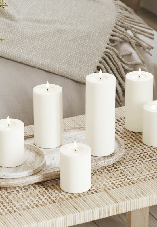 LED Blockljus Vit 10x10 cm DeluxeHomeart