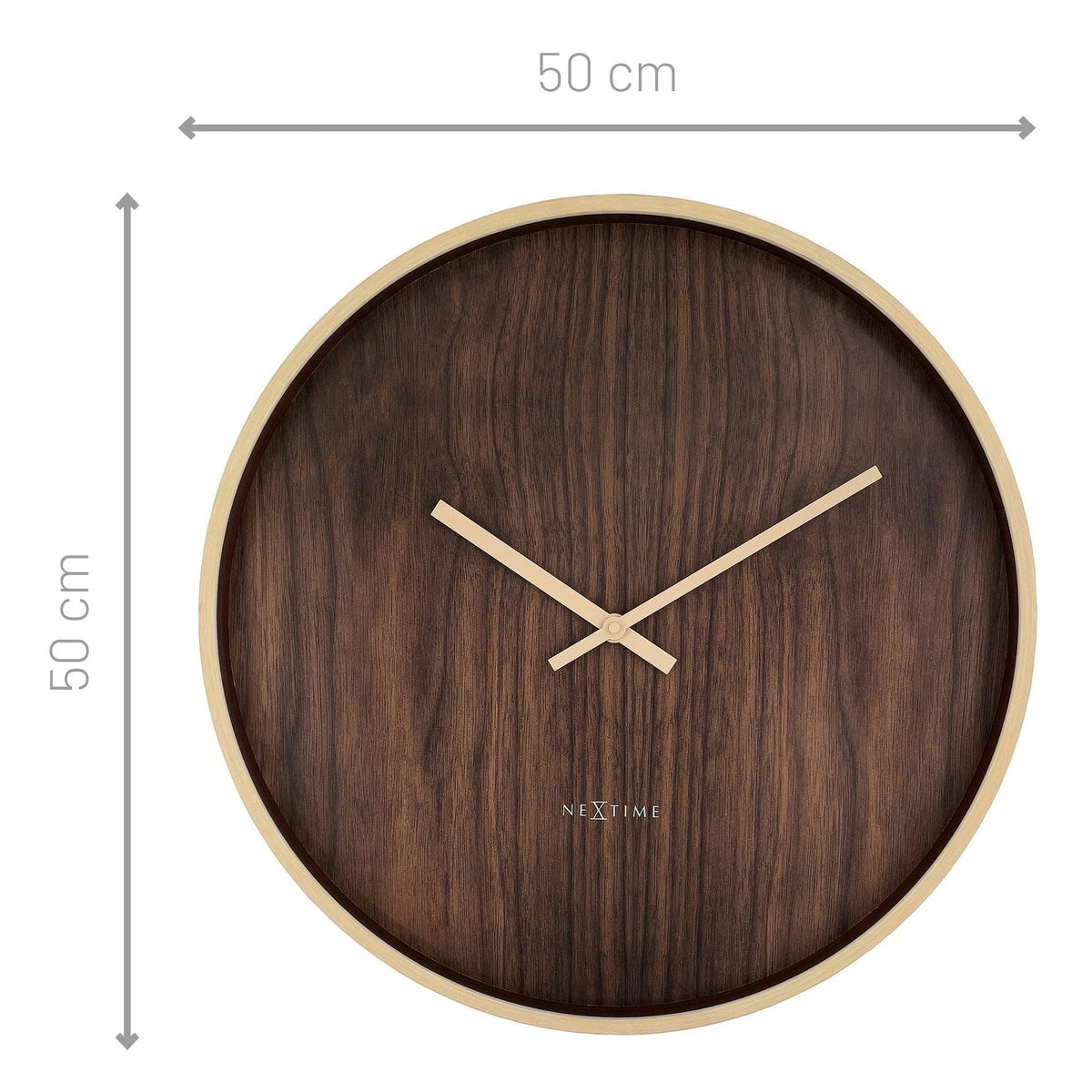 Väggklocka Oslo L 50 cm Brun från NeXtime