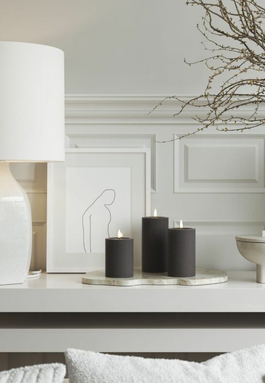 Unique LED Blockljus Mocca 7,5x12,5 cm Unique Candles