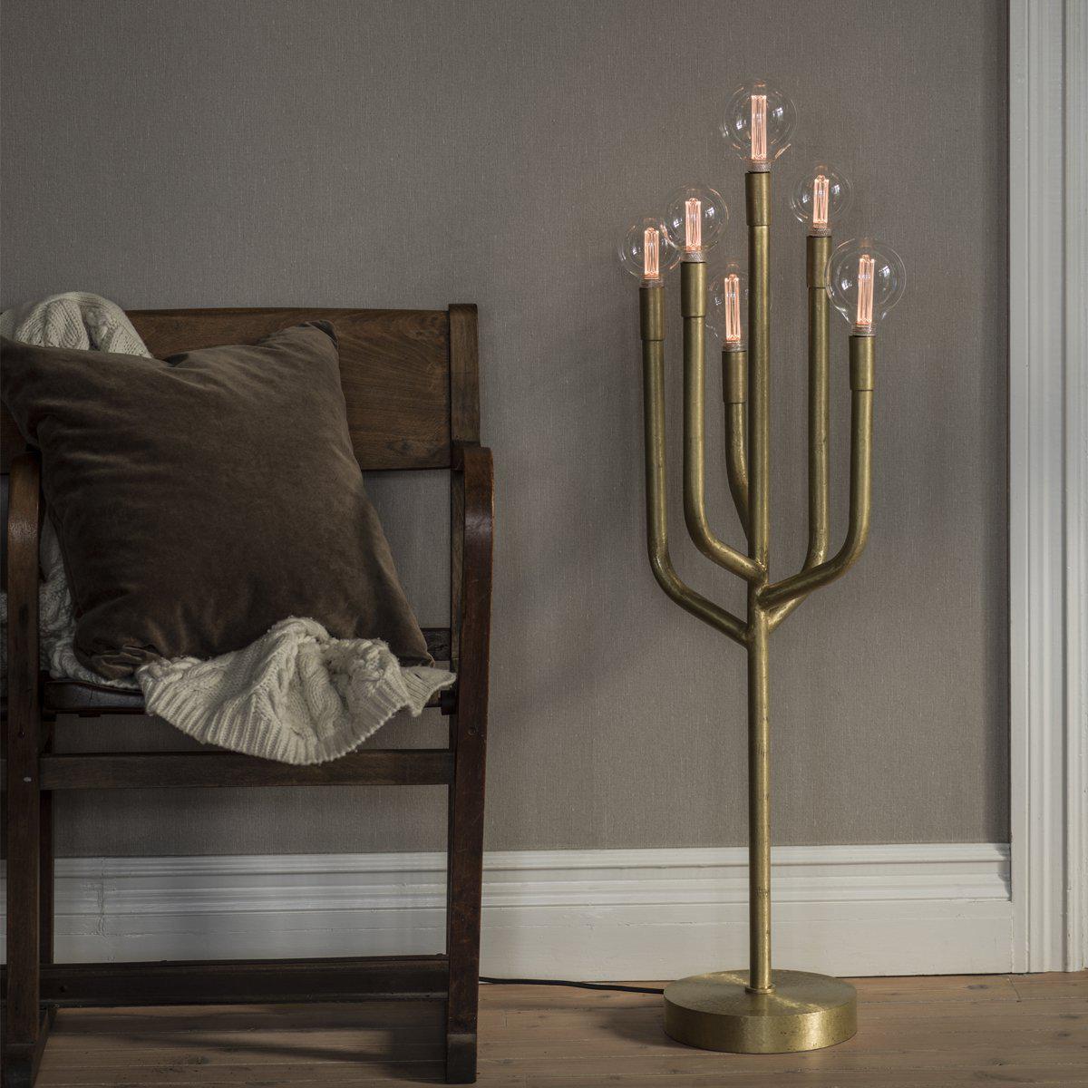 Comet Ljusstake Raw Old Brass 100cm Belysning PR Home