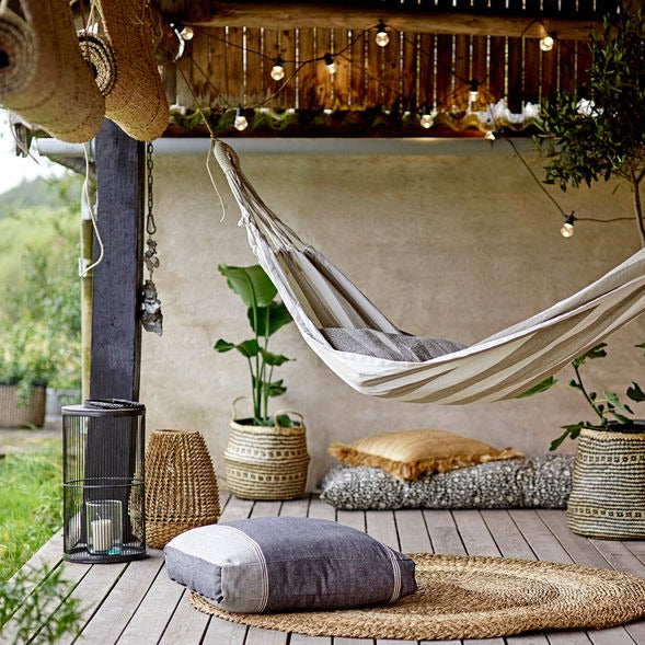 Effie lykta med glas - svart Bloomingville