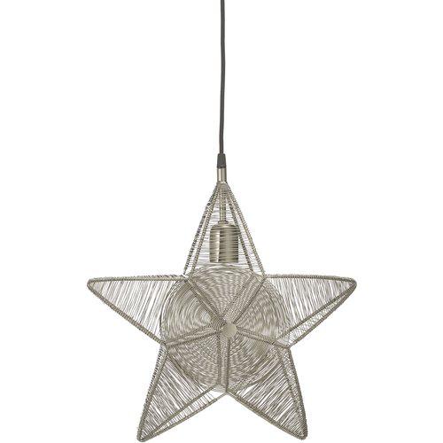 Silverfärgad Rigel adventsstjärna i metall med flätad struktur