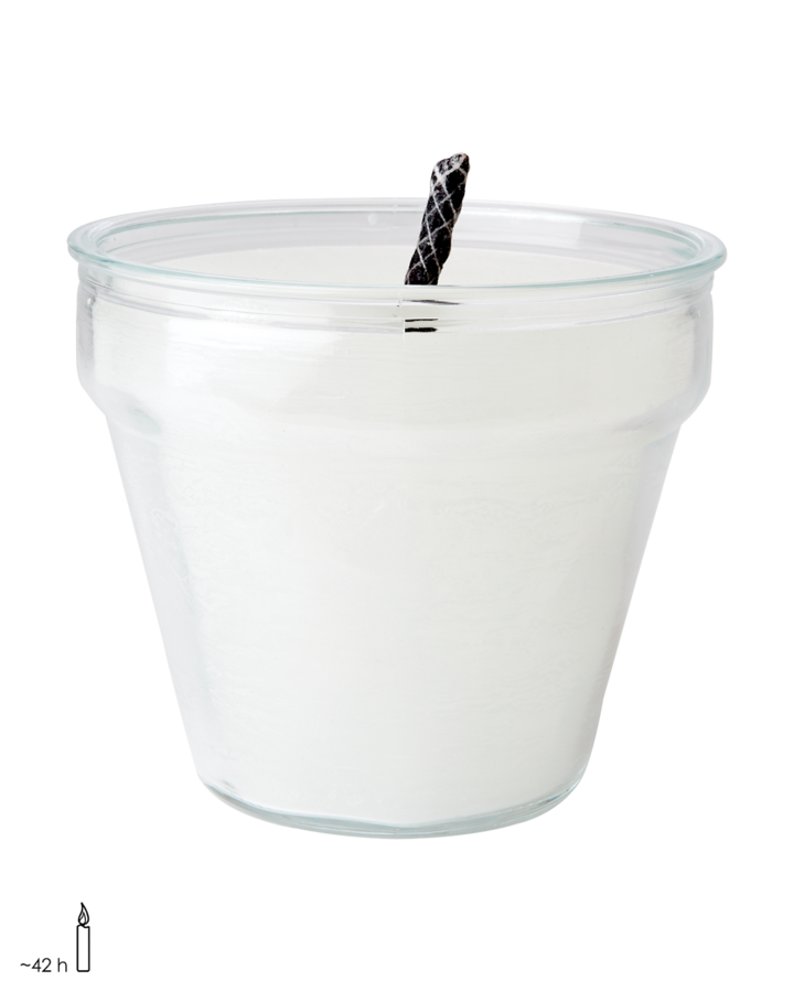 EVENT Uteljus i kruka L, Klar/Vit – diameter: 15 cm, höjd: 13 cm