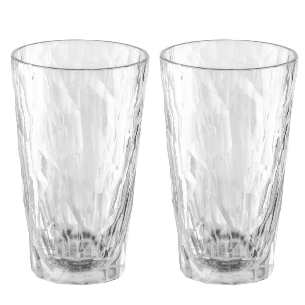 Club No. 6 Longdrinkglas Plast 300 ml Crystal Clear 2-pack Koziol