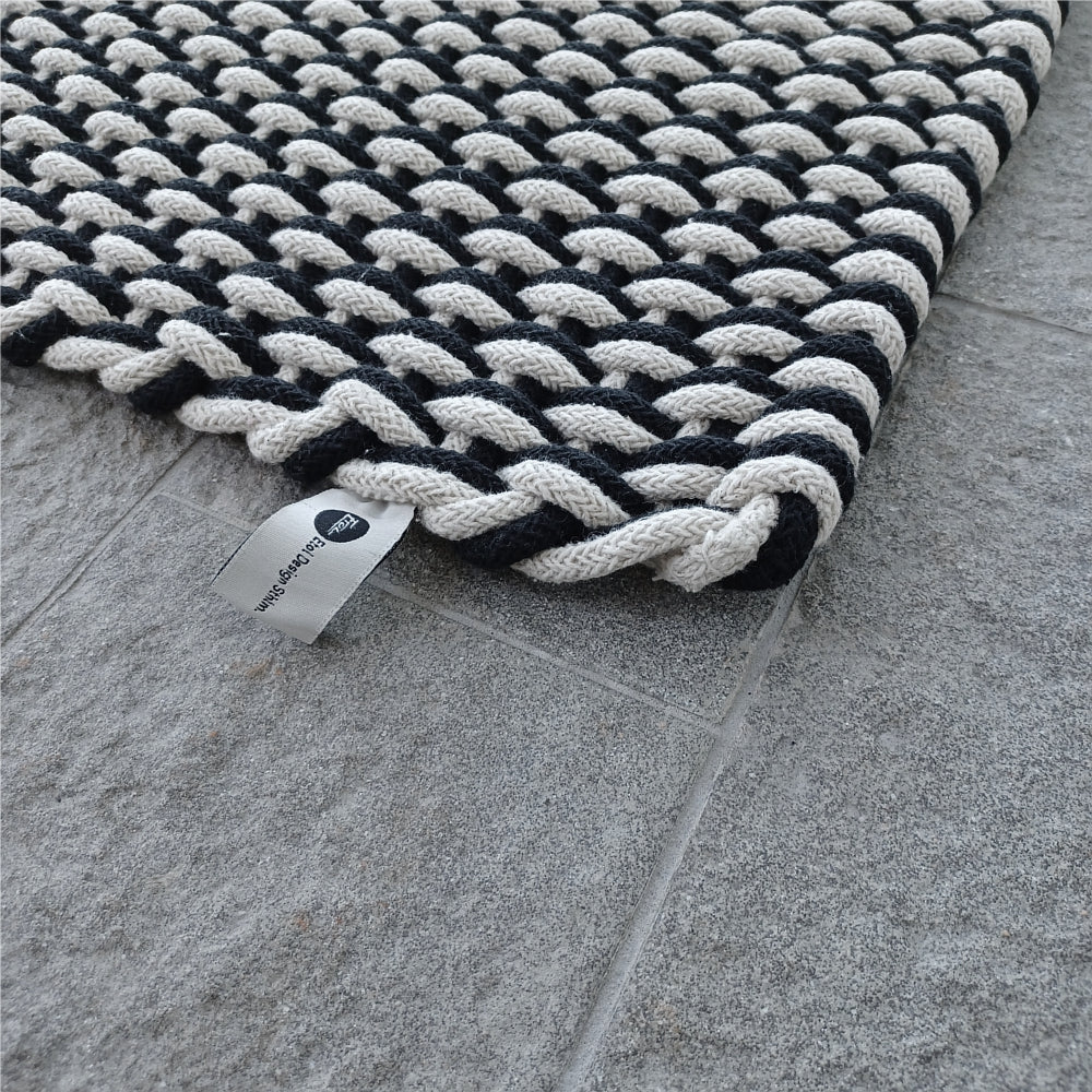 Matta Rep 40x50 cm Svart/Natur Etol