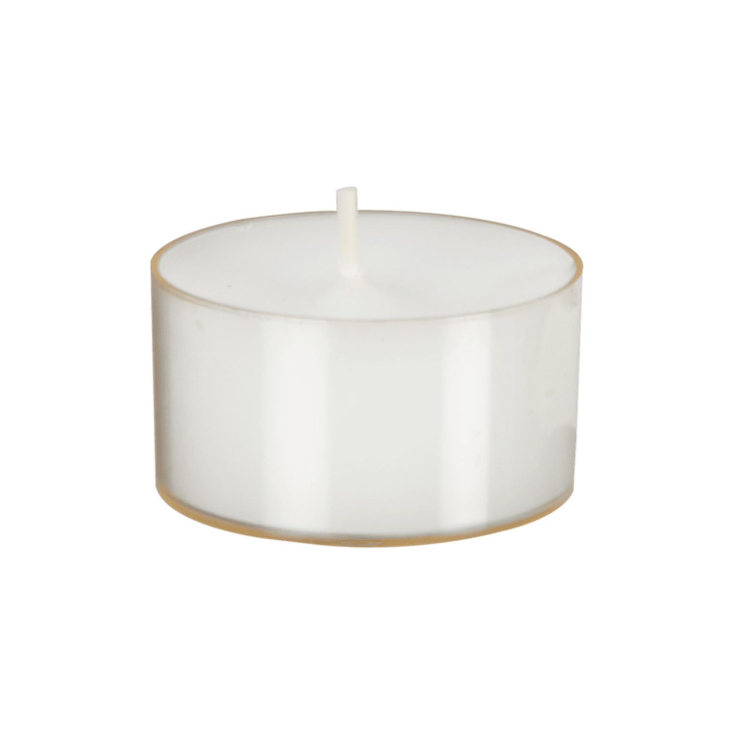 Närbild på ett paket TEA LIGHTS vita värmeljus med 6 timmars brinntid