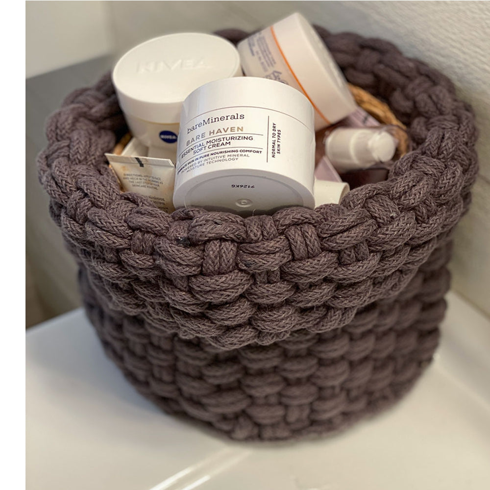 Förvaringskorg Rope Medium 20x25 Grafit Etol