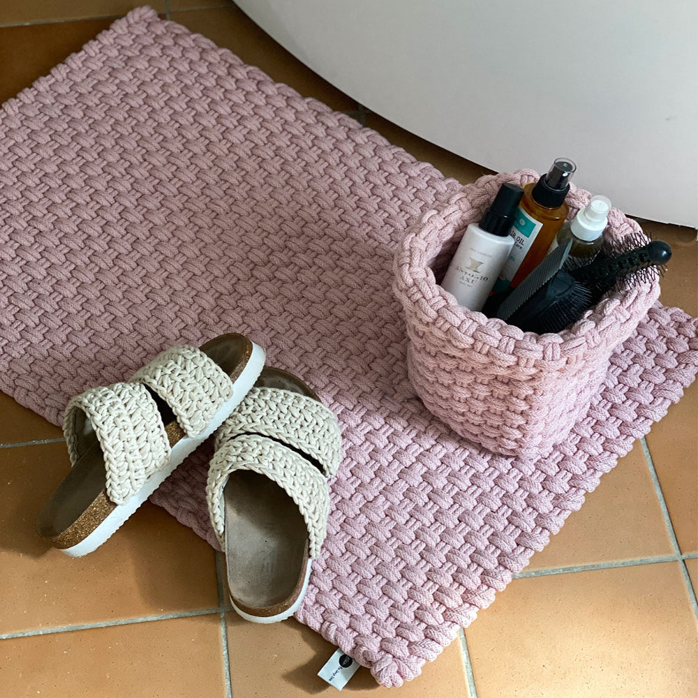 Förvaringskorg Rope Medium 20x25 Dusty Pink Etol