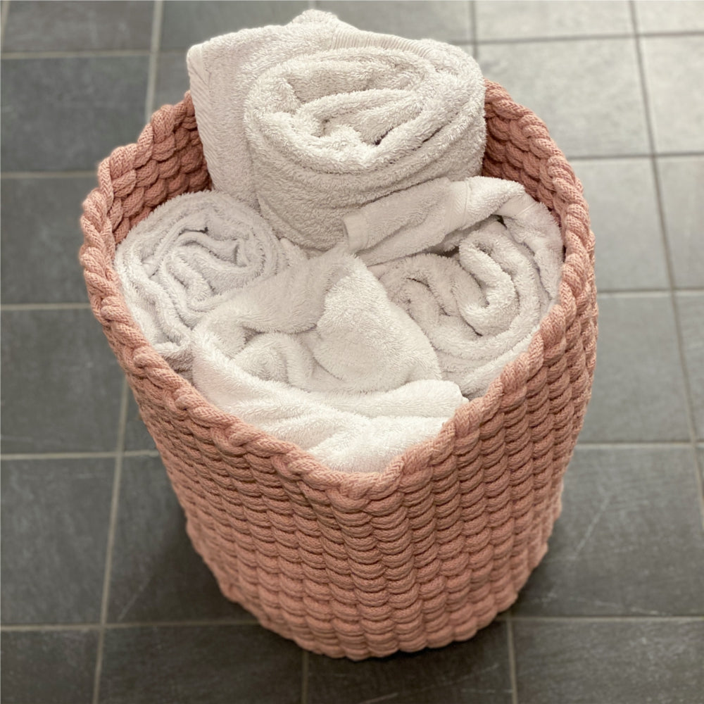 Förvaringskorg Rope Large 35x35 Dusty Pink Etol